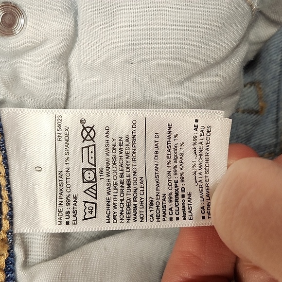 Old Navy Women's High-Rise O.G. Straight Leg Jeans - Size 0 Blue - Picture 4 of 10